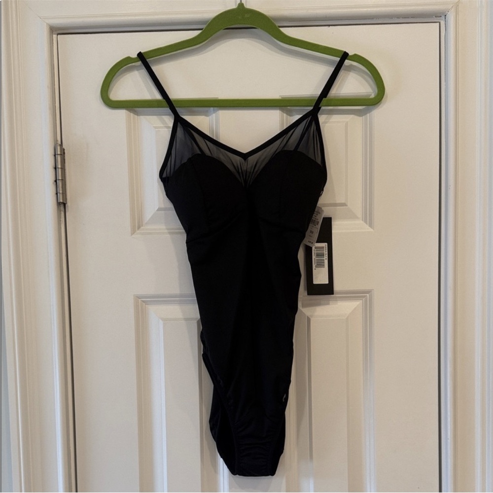 MICHI Black Sheer-Panel Bodysuit new with tags